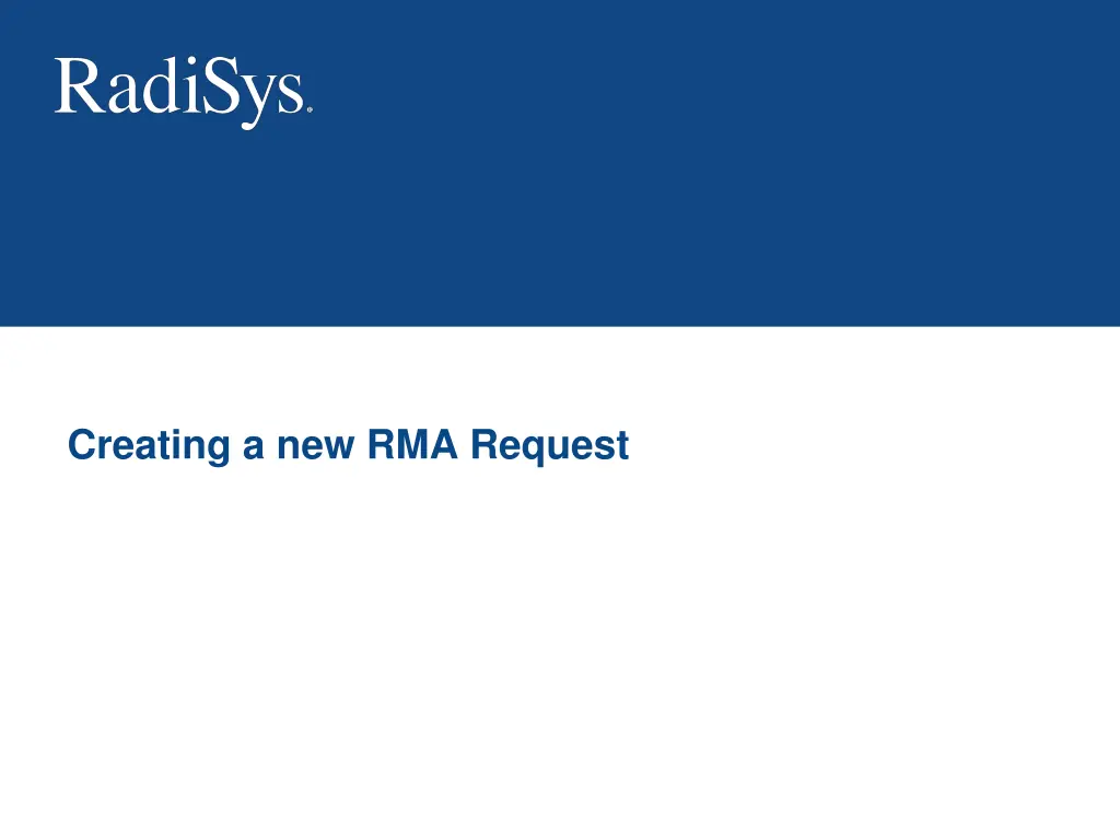 creating a new rma request