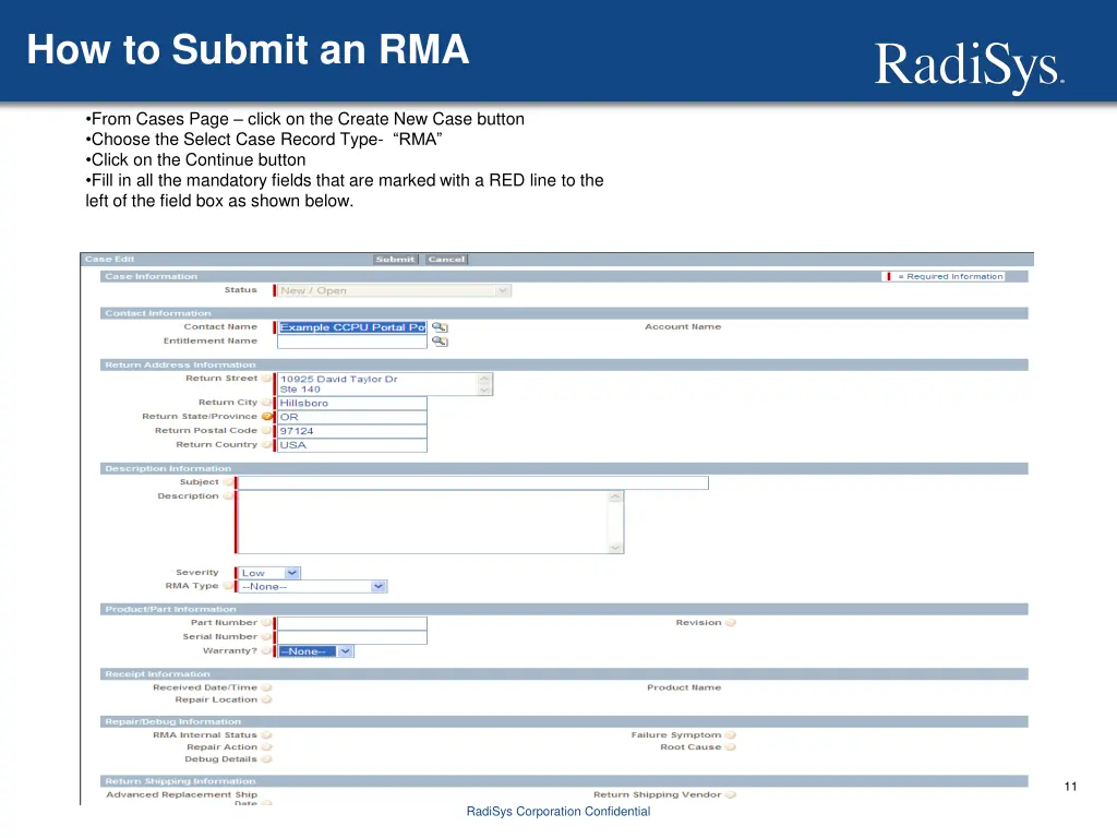 how to submit an rma