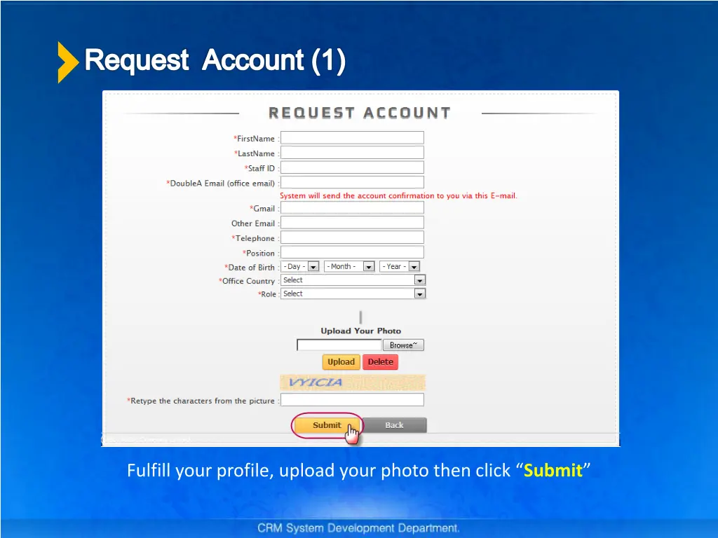 request account 1