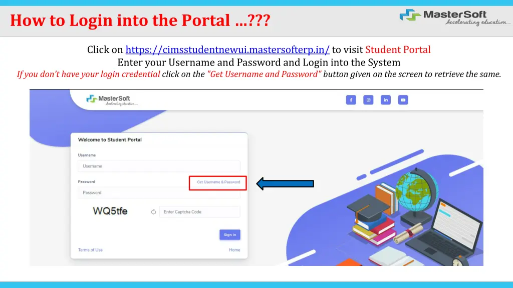 how to login into the portal