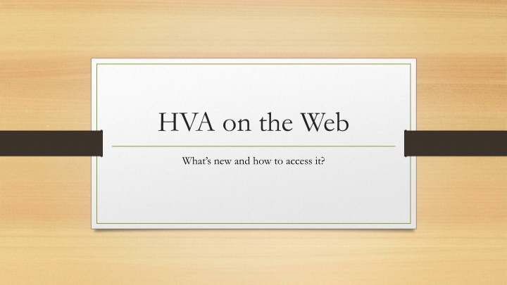 hva on the web