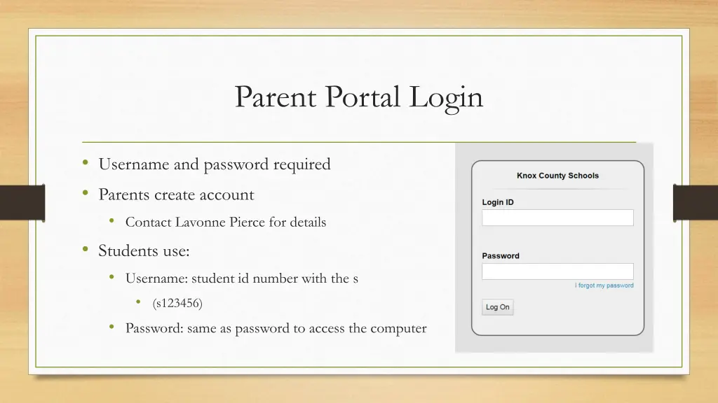 parent portal login