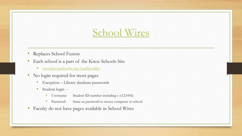 school wires