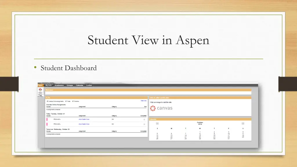 student view in aspen