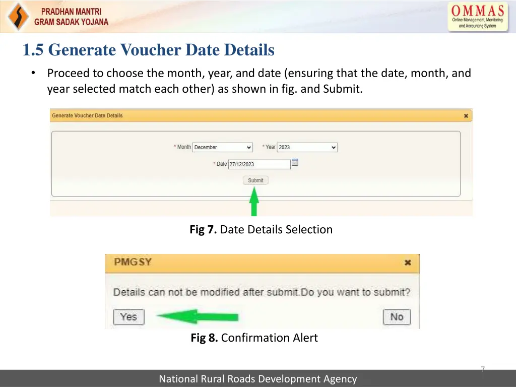 1 5 generate voucher date details proceed