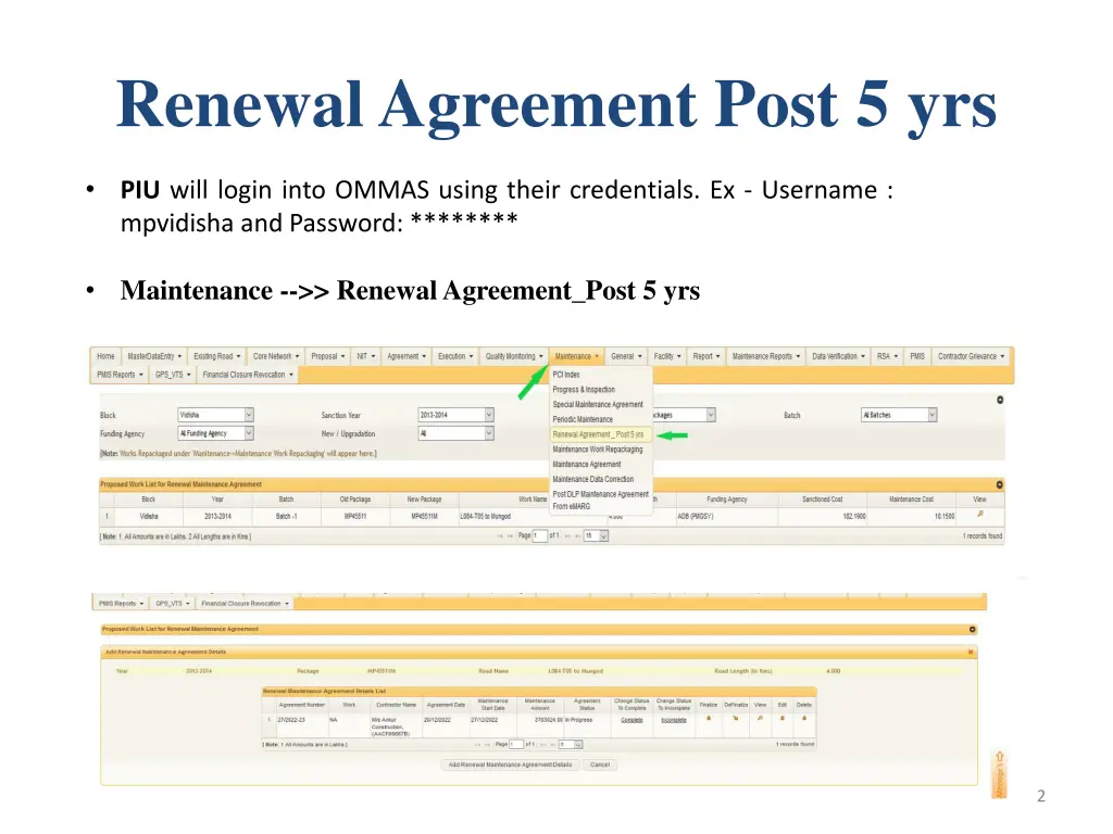 renewal agreement post 5 yrs