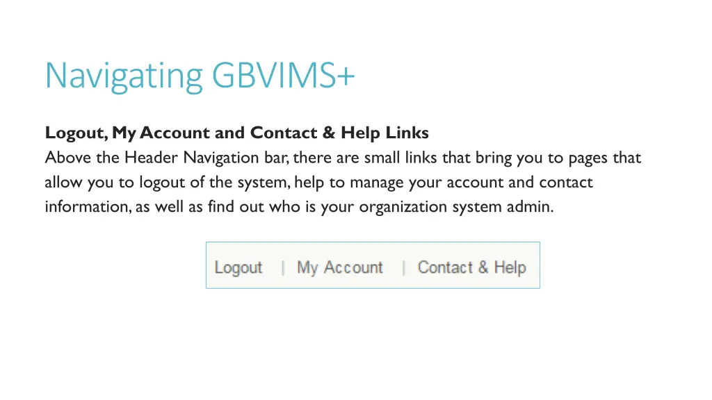 navigating gbvims 3