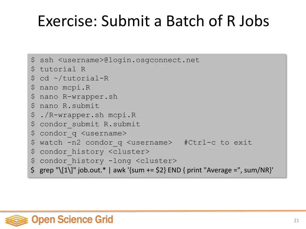 exercise submit a batch of r jobs