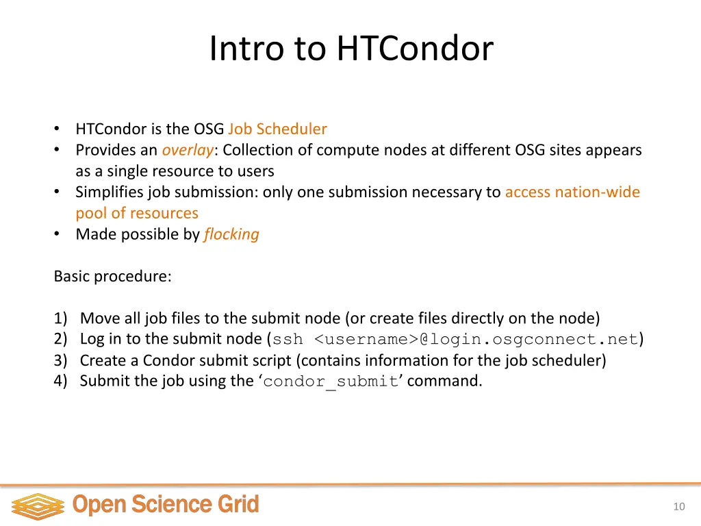 intro to htcondor