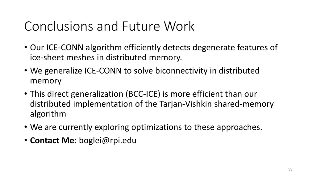 conclusions and future work