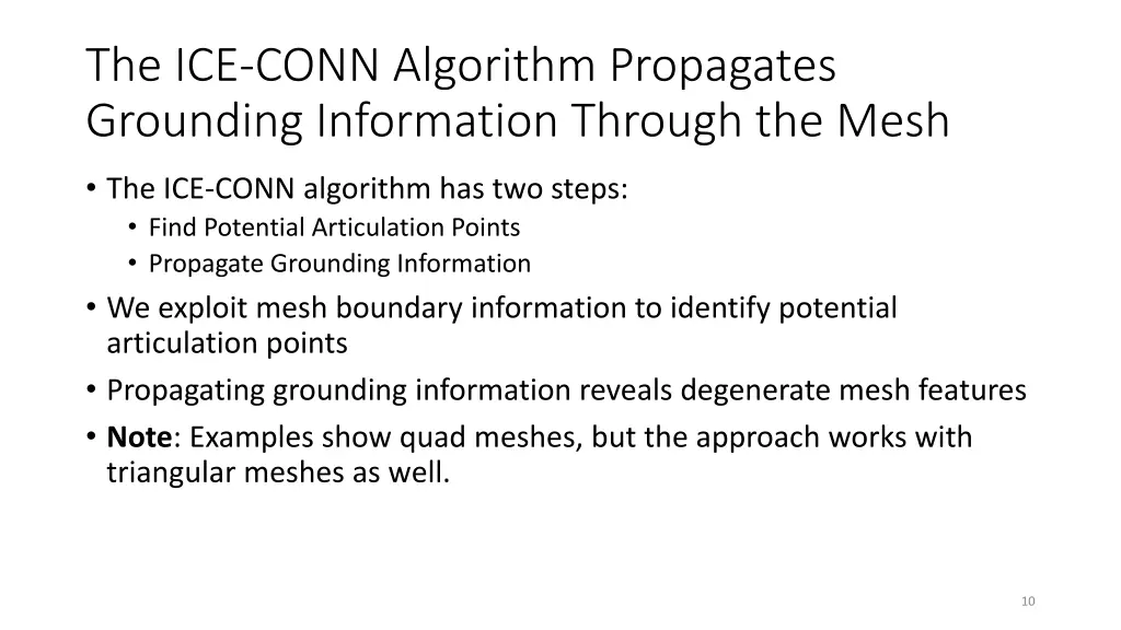 the ice conn algorithm propagates grounding