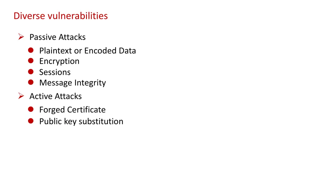 diverse vulnerabilities