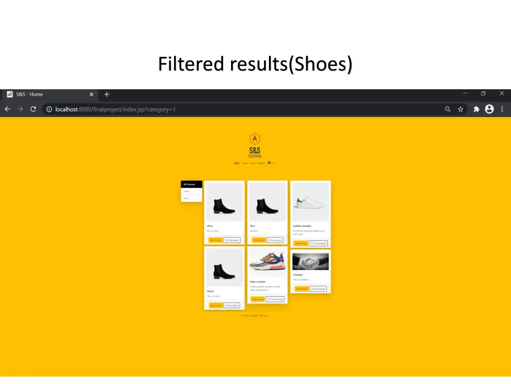 filtered results shoes