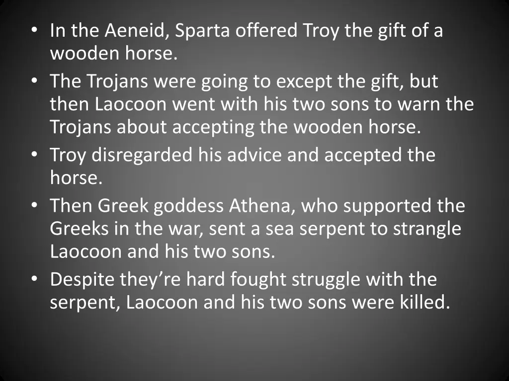 in the aeneid sparta offered troy the gift