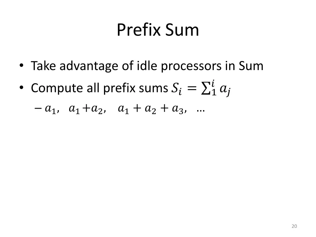 prefix sum