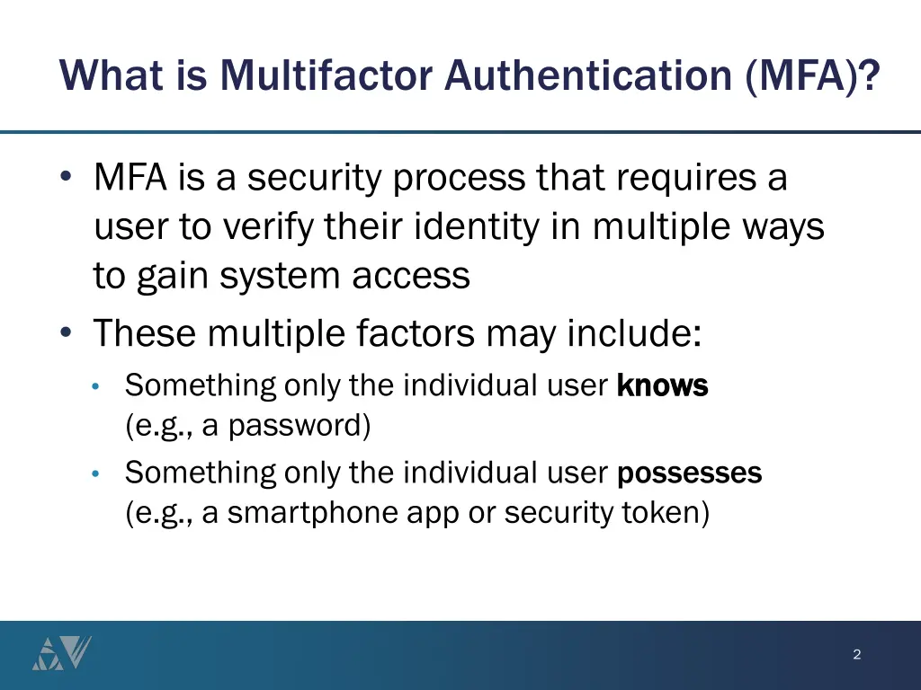 what is multifactor authentication mfa