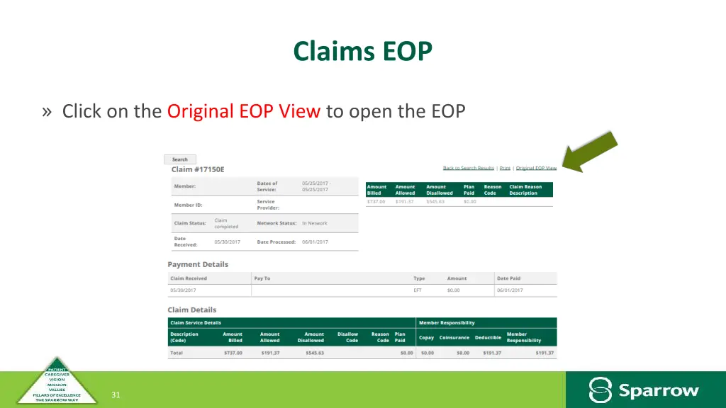 claims eop