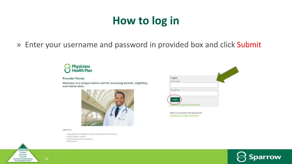 how to log in 1