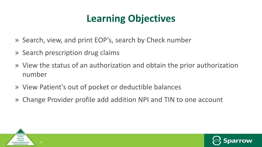 learning objectives 1