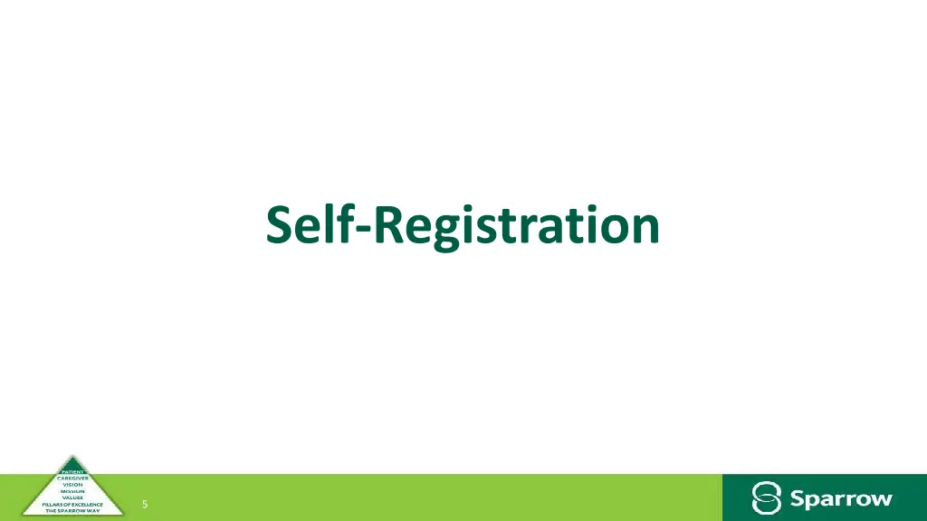 self registration