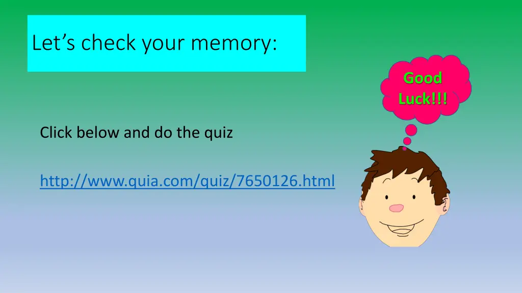 let s check your memory