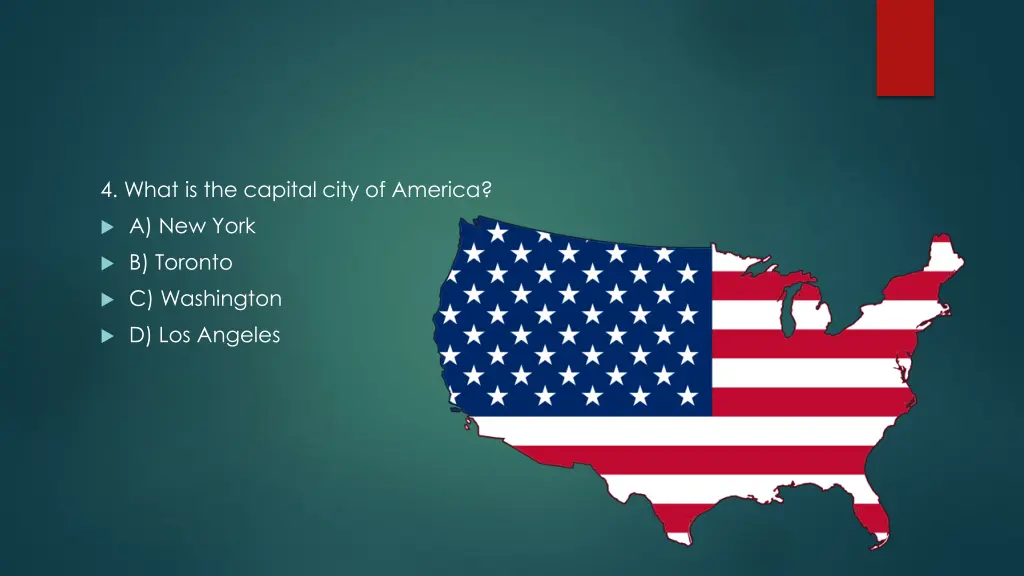 4 what is the capital city of america