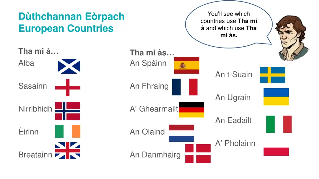 d thchannan e rpach european countries