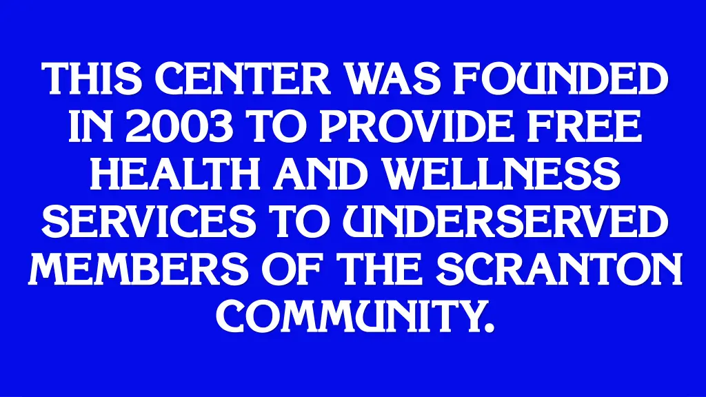 this center was founded in 2003 to provide free