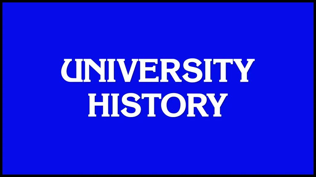 university university history history