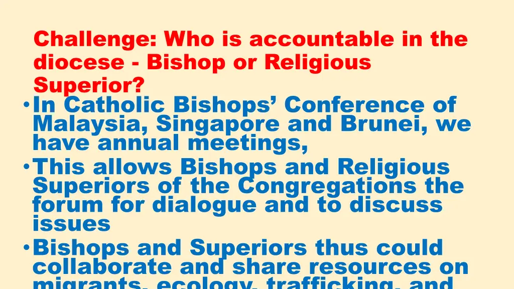 challenge who is accountable in the diocese