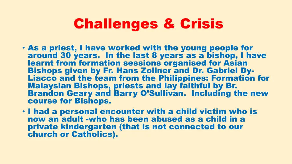 challenges crisis