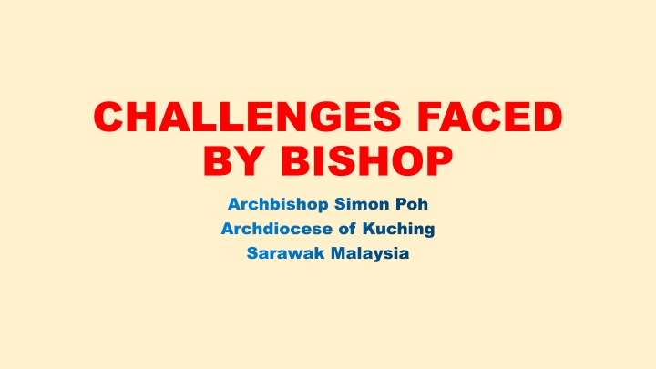 challenges faced by bishop archbishop simon