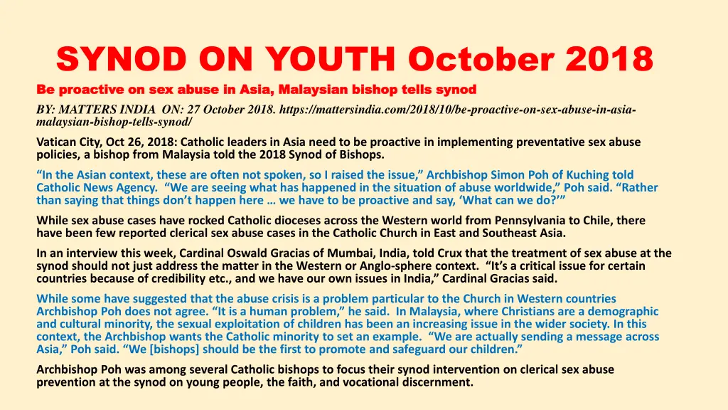 synod on youth october 2018 be proactive