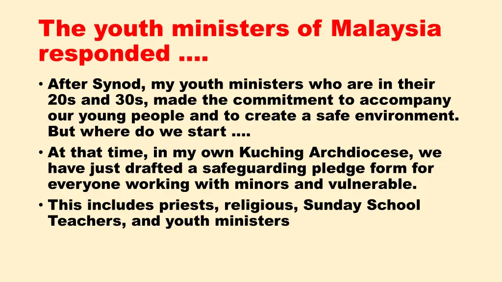 the youth ministers of malaysia responded after