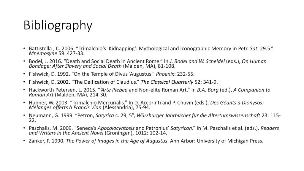 bibliography