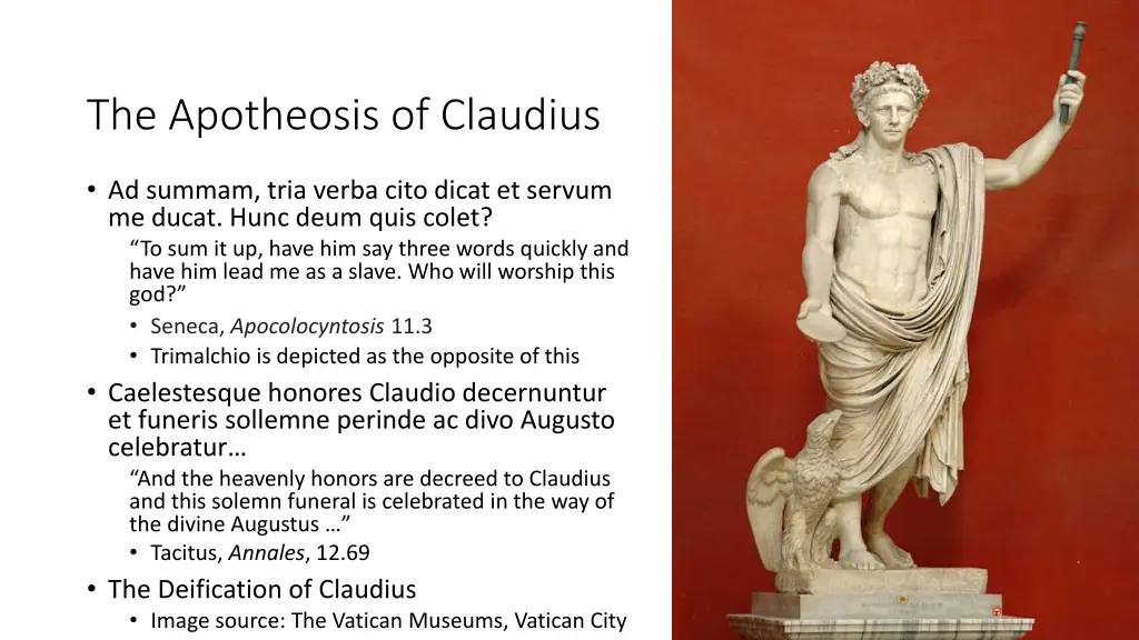 the apotheosis of claudius