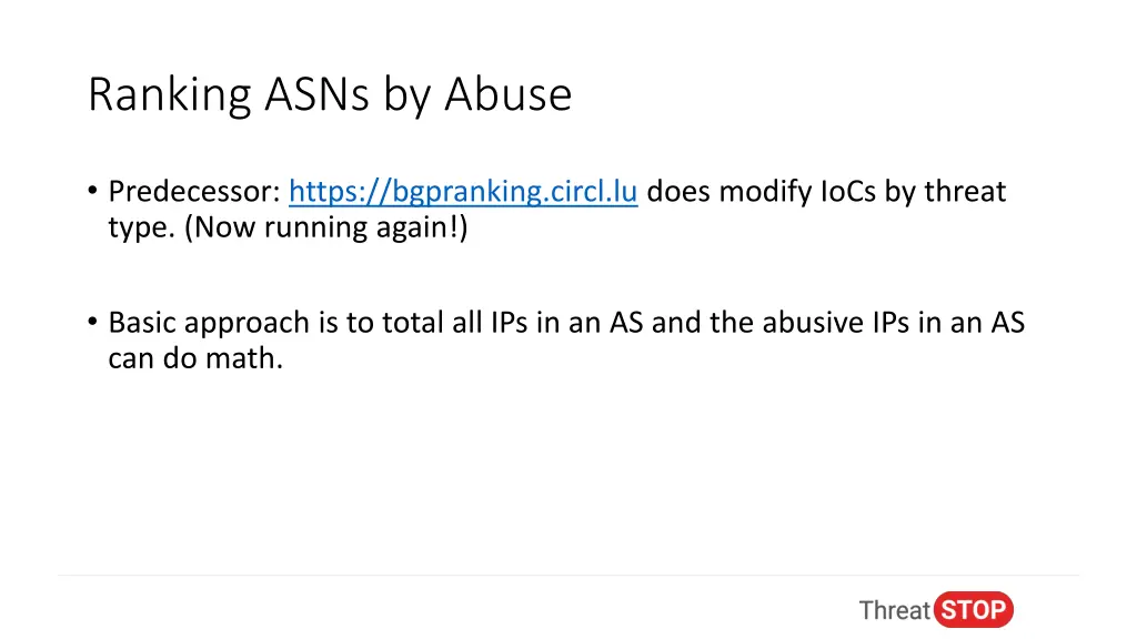 ranking asns by abuse