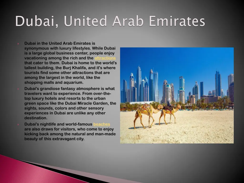 dubai in the united arab emirates is synonymous