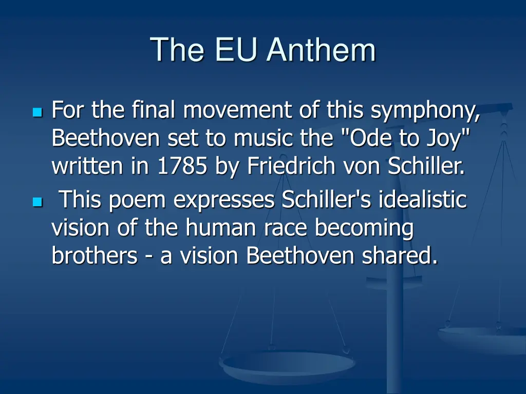 the eu anthem