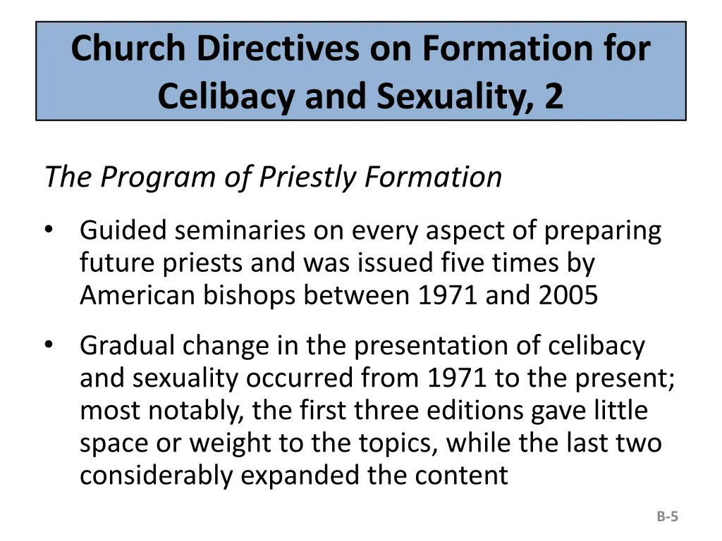 church directives on formation for celibacy 1