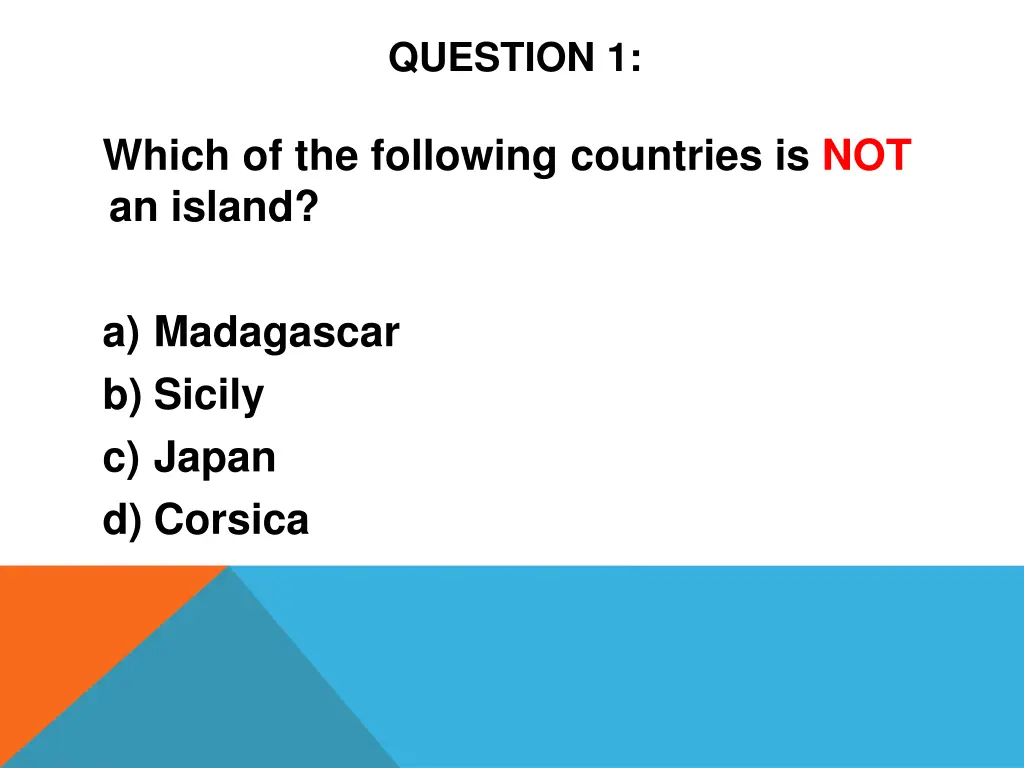 question 1