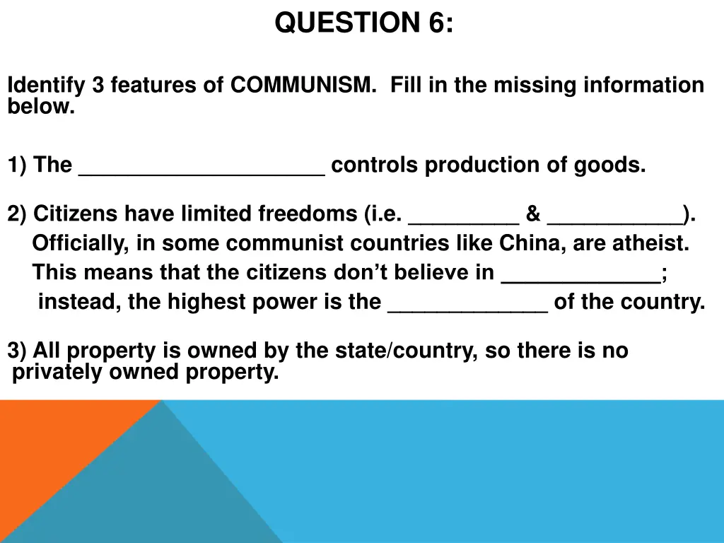 question 6