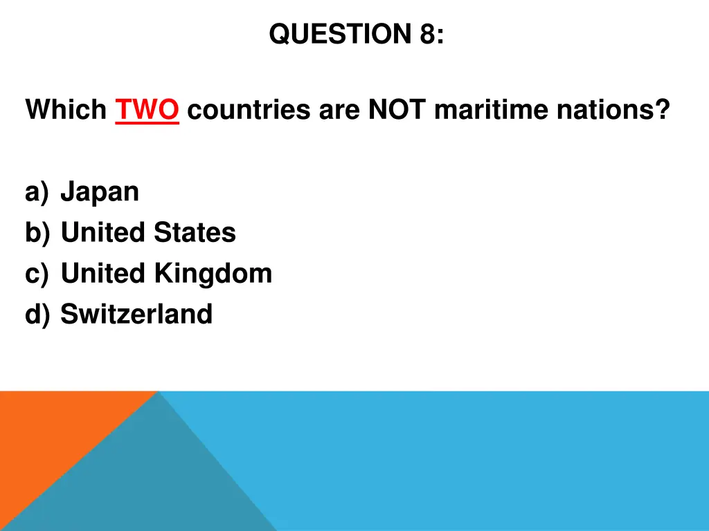 question 8