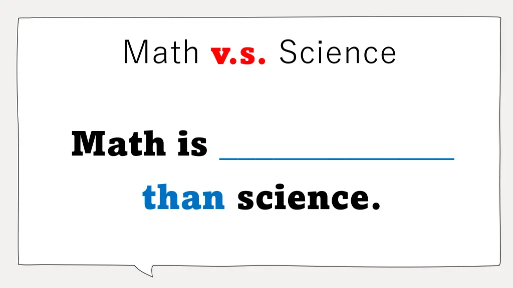 math v s science