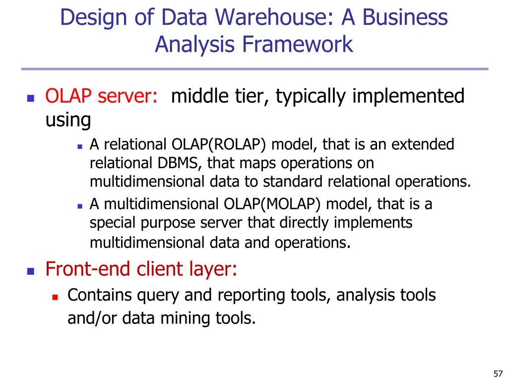 design of data warehouse a business analysis