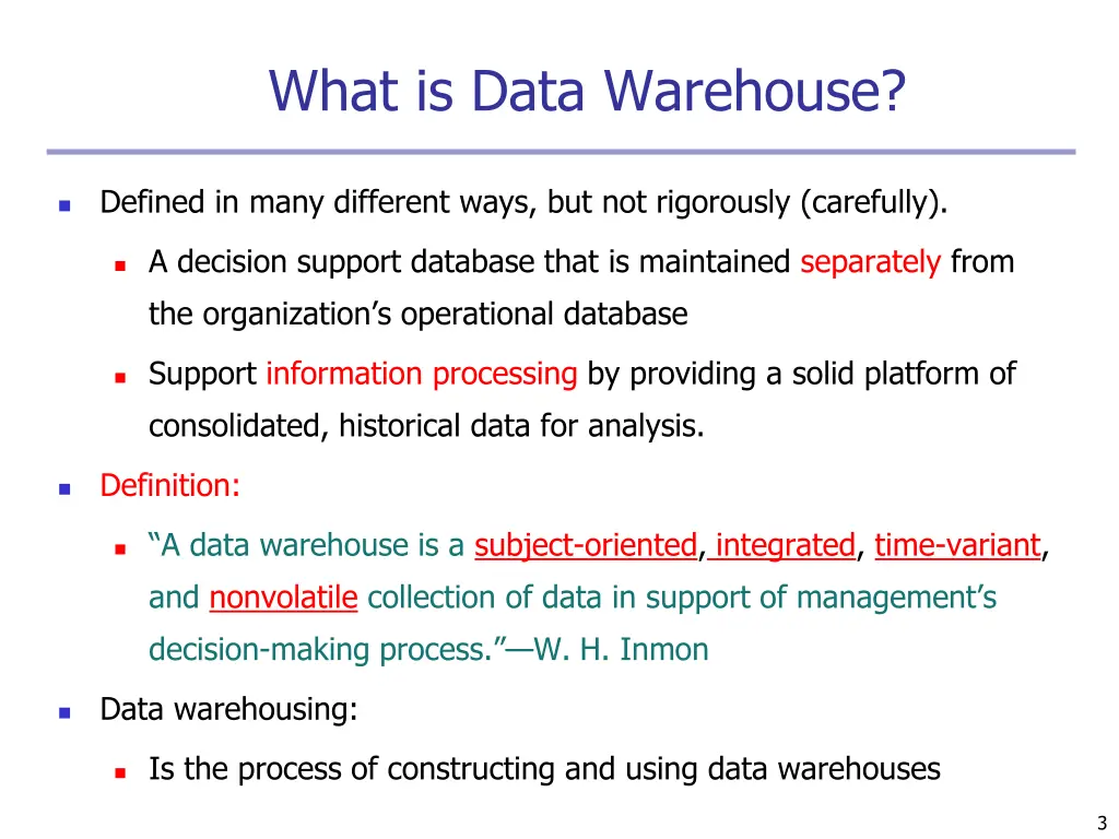 what is data warehouse