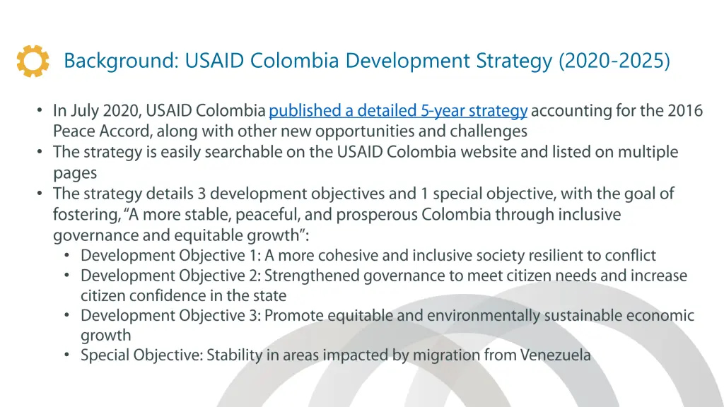 background usaid colombia development strategy