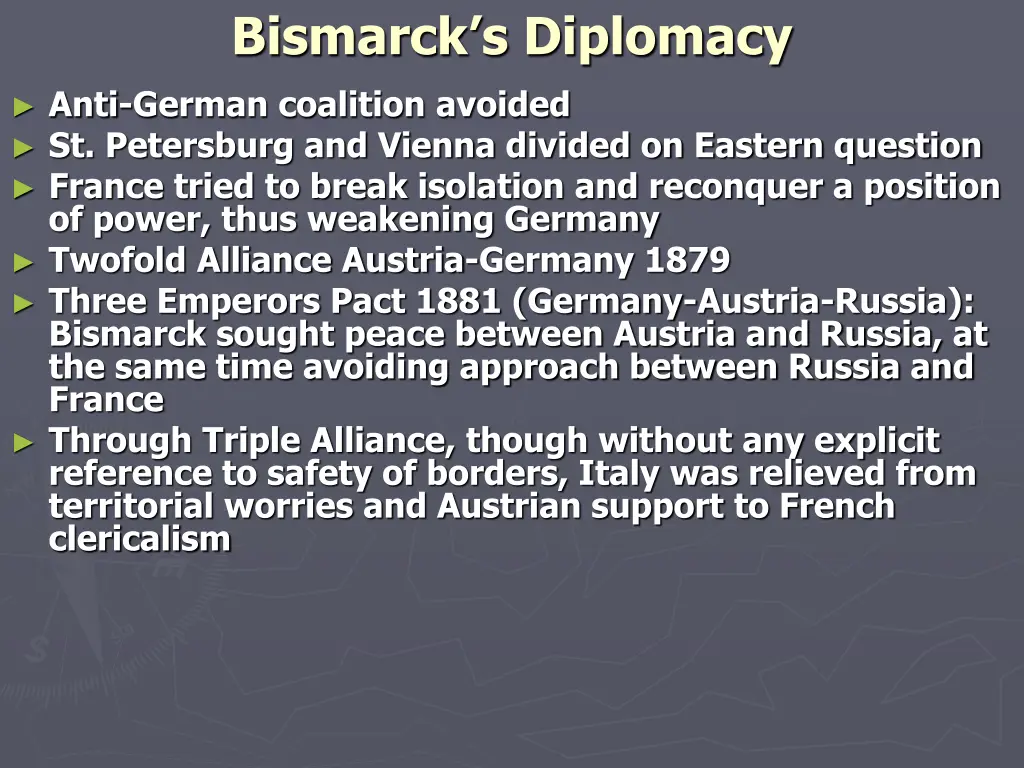 bismarck s diplomacy