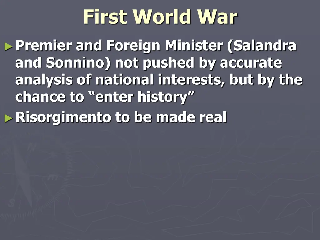 first world war