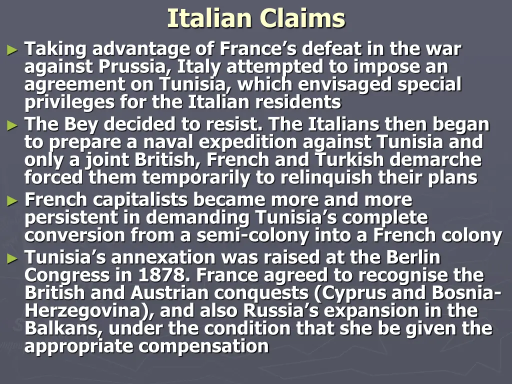 italian claims